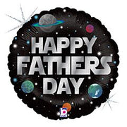 18" Galactic Dads Day Holographic Balloon